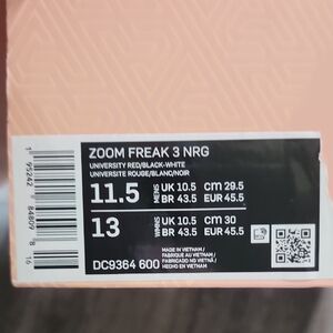 Nike Zoom Freak 3 NRG - University Red/Black/White